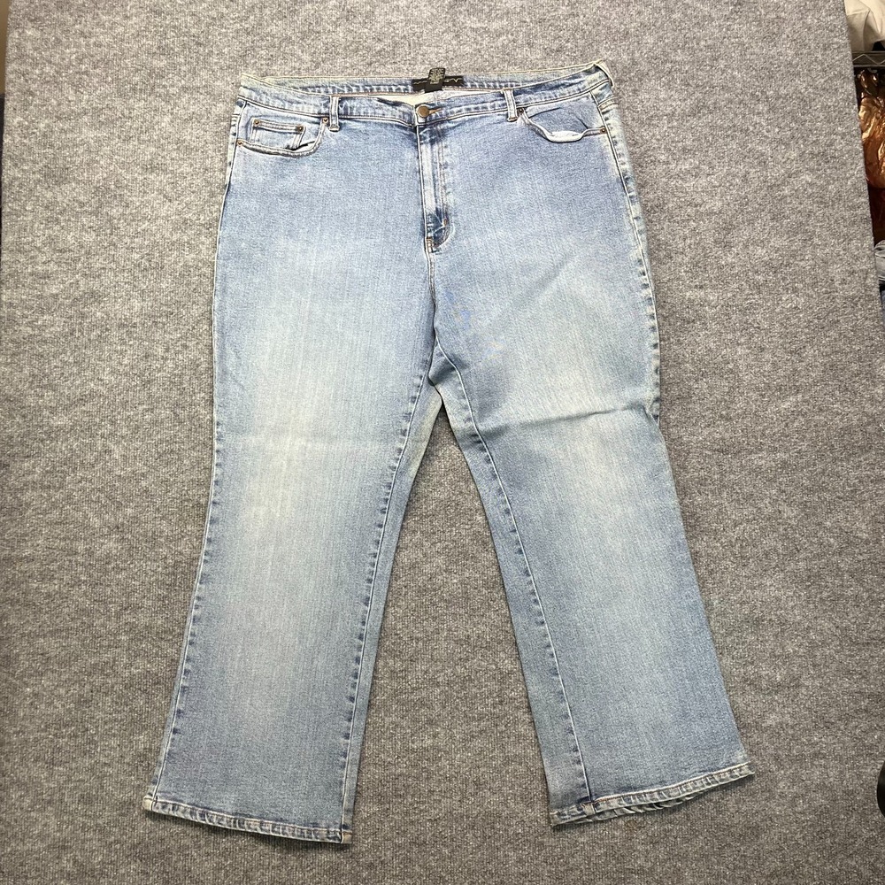 Venezia Bootcut Jeans Womens Light Blue Wash Denim Stretch Pockets Zip Fly - 24P